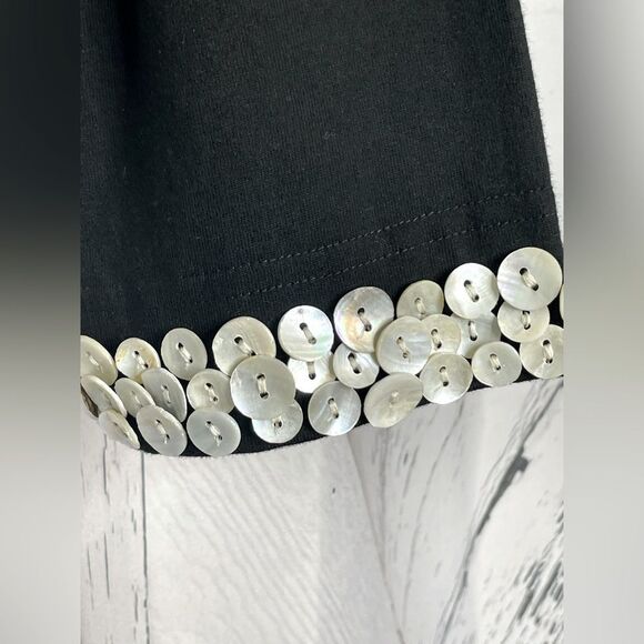 Casey Coleman V-Neck Top Button Trim L Vintage - Picture 3 of 6